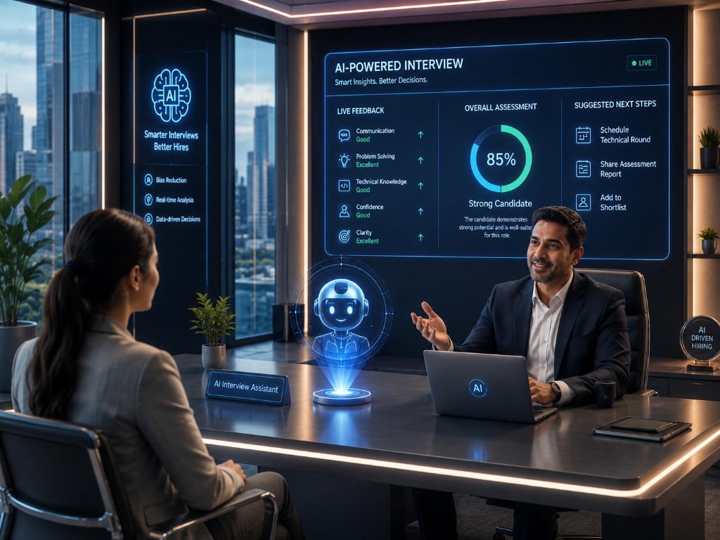 AI Powered Interview Hologram Screen